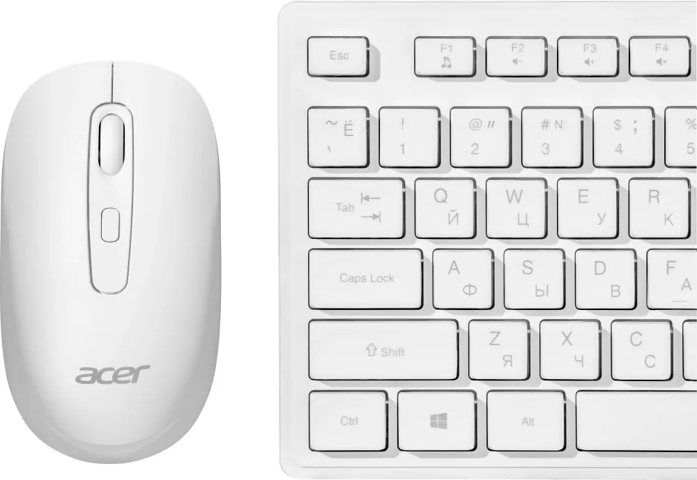 Клавиатура + мышь Acer OCC503 клав:белый мышь:белый USB беспроводная (ZL.ACC11.00L)