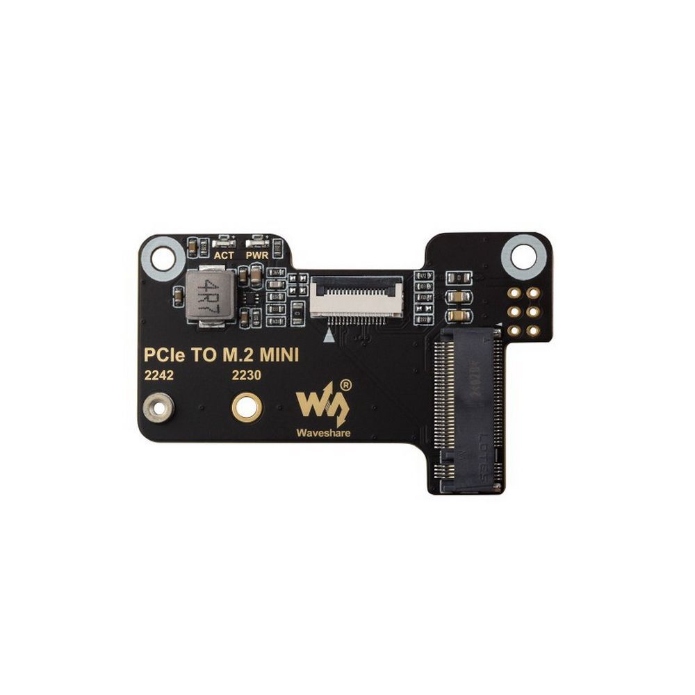 Плата интерфейсная  ACD  Waveshare PCIe To M.2 Mini Adapter for Raspberry Pi 5 Supports NVMe Protocol M.2 Solid State Drive, High-speed Reading/Writing, Raspberry Pi 5 NVMe HAT