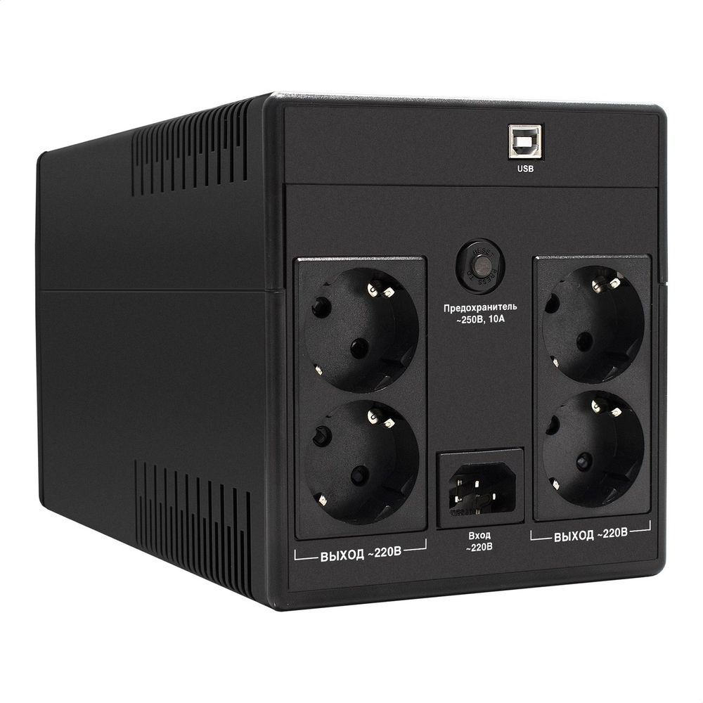 Exegate EP285507RUS ИБП ExeGate SpecialPro UNB-1600.LED.AVR.EURO.RJ.USB <1600VA/950W, LED, AVR, 4 евророзетки, RJ45/11, USB, Black>