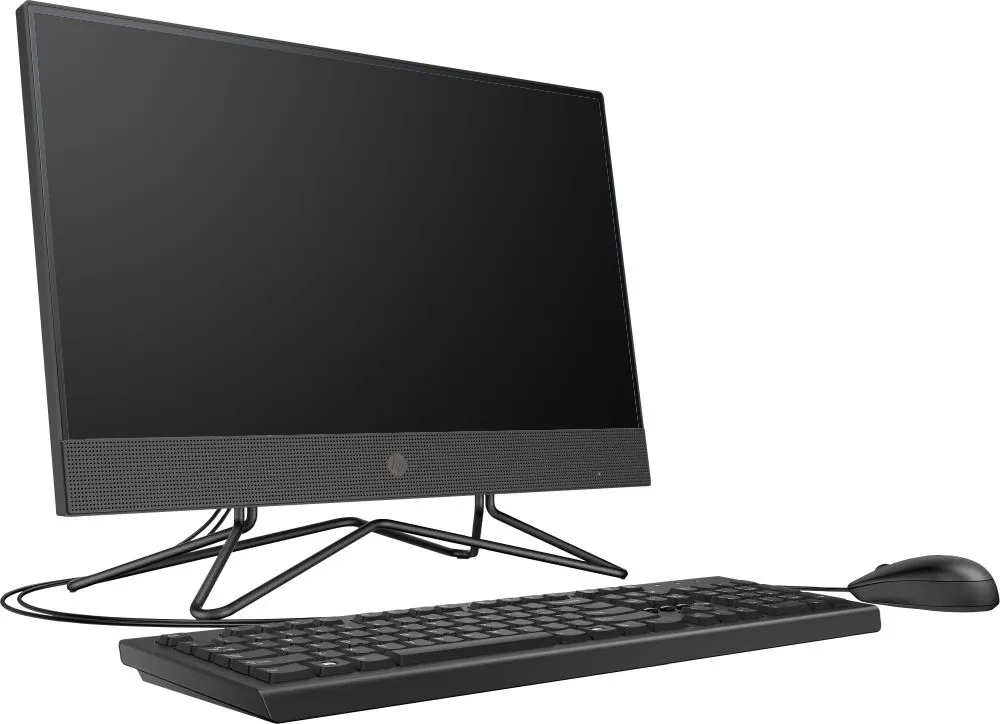 Моноблок HP 200 G4 21.5" Full HD i5 1235U (1.3) 8Gb SSD512Gb Iris Xe DVDRW CR FreeDOS GbitEth WiFi BT 65W клавиатура мышь Cam черный 1920x1080