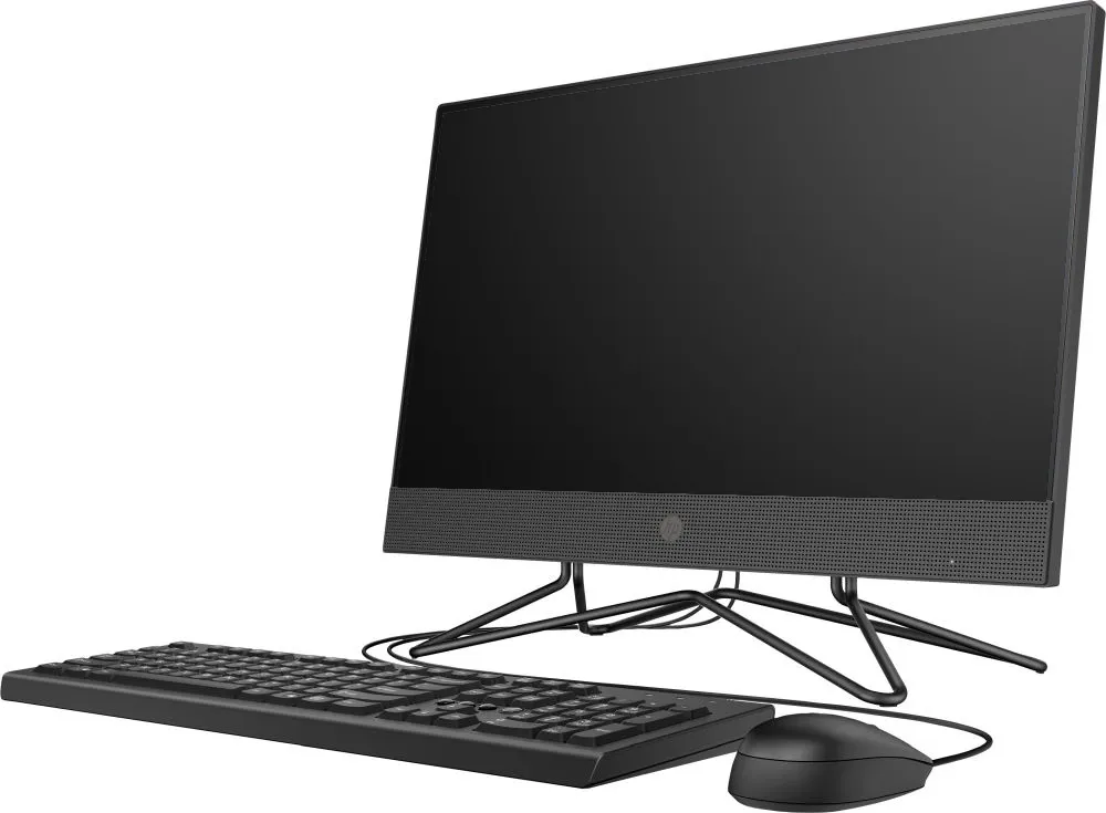 Моноблок HP 200 G4 21.5" Full HD i5 1235U (1.3) 8Gb SSD512Gb Iris Xe DVDRW CR FreeDOS GbitEth WiFi BT 65W клавиатура мышь Cam черный 1920x1080