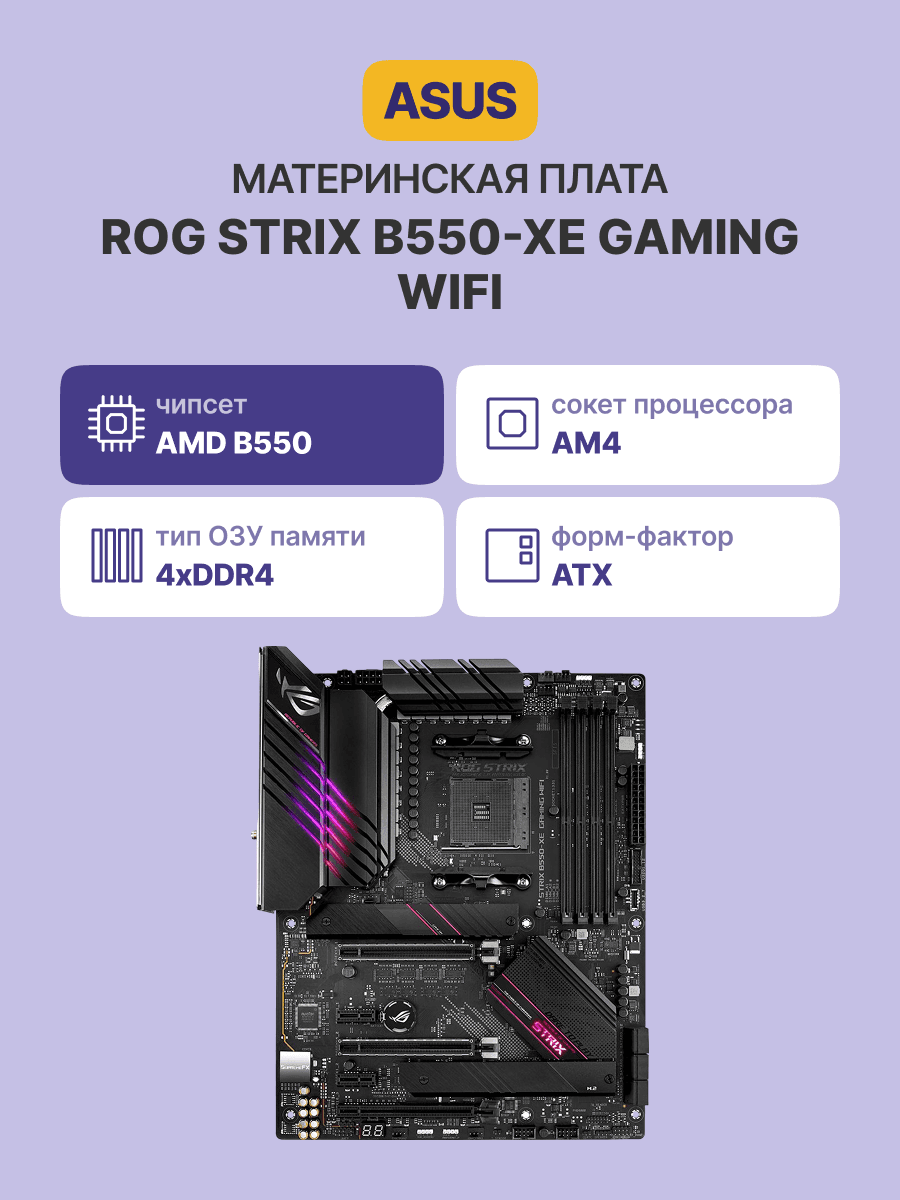 Материнская плата/ ROG STRIX B550-XE GAMING WIFI