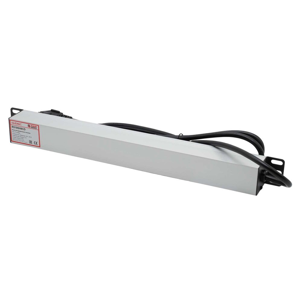 Блок распределения питания (PDU) 19" 16A с индикацией, Вых:8 Schuko, Вх:Schuko