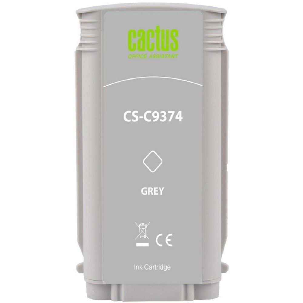 Картридж струйный Cactus CS-C9374 №72 фото серый (130мл) для HP DJ T610/T620/T770/T1100/T1100/T1120/T1200 с чипом