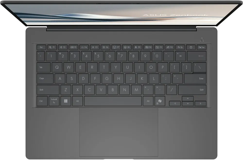 Ноутбук Asus Zenbook 14 UX3407RA-QD038W Snapdragon X Elite X1E-78-100 32Gb SSD1Tb Qualcomm Adreno 14" OLED WUXGA (1920x1200) Windows 11 Home grey WiFi BT Cam Bag (90NB16G2-M00360)