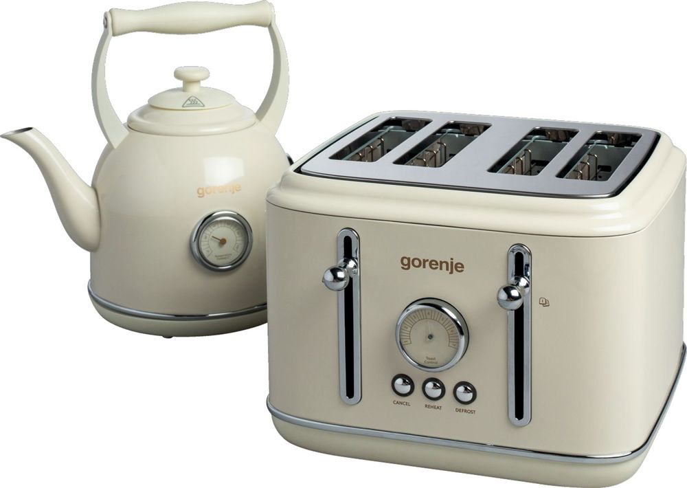 Чайник электрический Gorenje K17CLINGOR 1.7л. 2000Вт бежевый корпус: металл/пластик