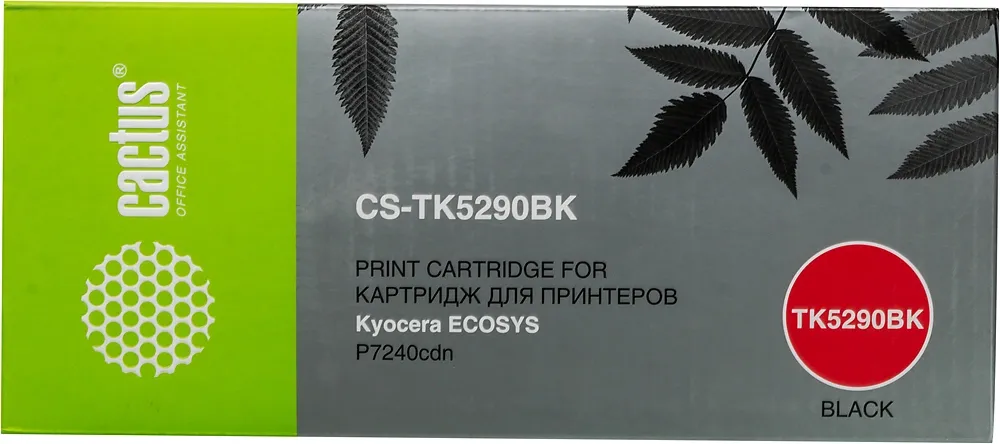 Картридж лазерный Cactus CS-TK5290BK TK-5290BK черный (17000стр.) для Kyocera Ecosys P7240cdn