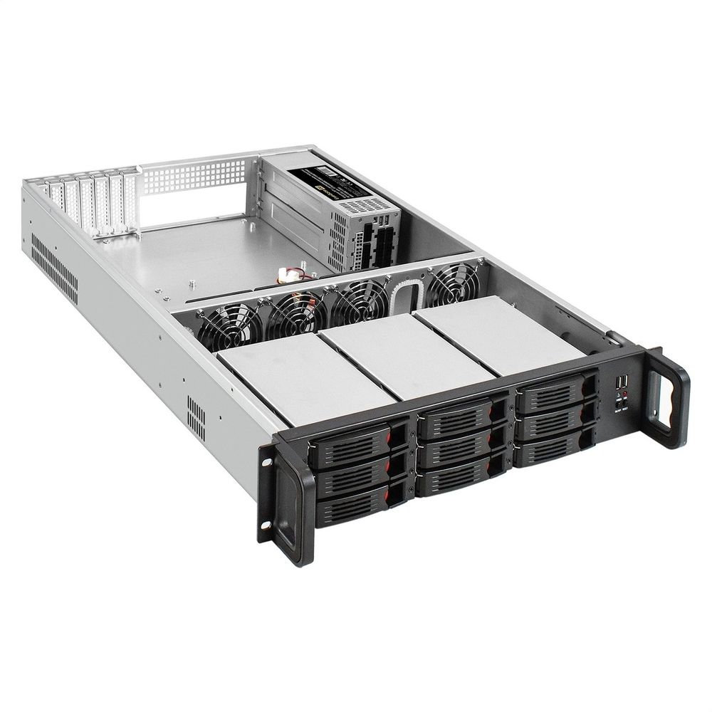 Exegate EX294280RUS Серверная платформа ExeGate Pro 2U650-HS09 <RM 19", высота 2U, глубина 650, Redundant БП 2x800W, 9xHotSwap, 2*USB>