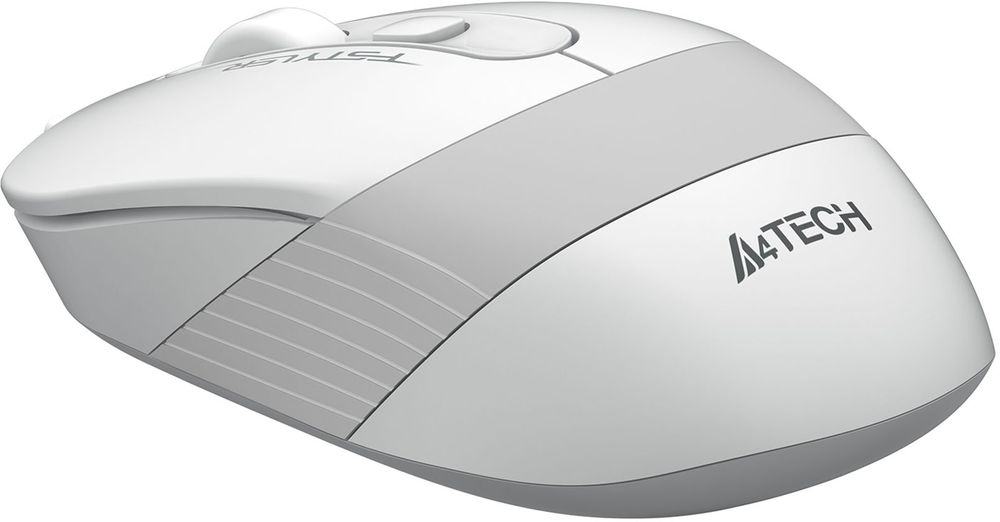 Мышь A4Tech Fstyler FM10S белый/серый оптическая 1600dpi silent USB 3but (FM10S USB WHITE)