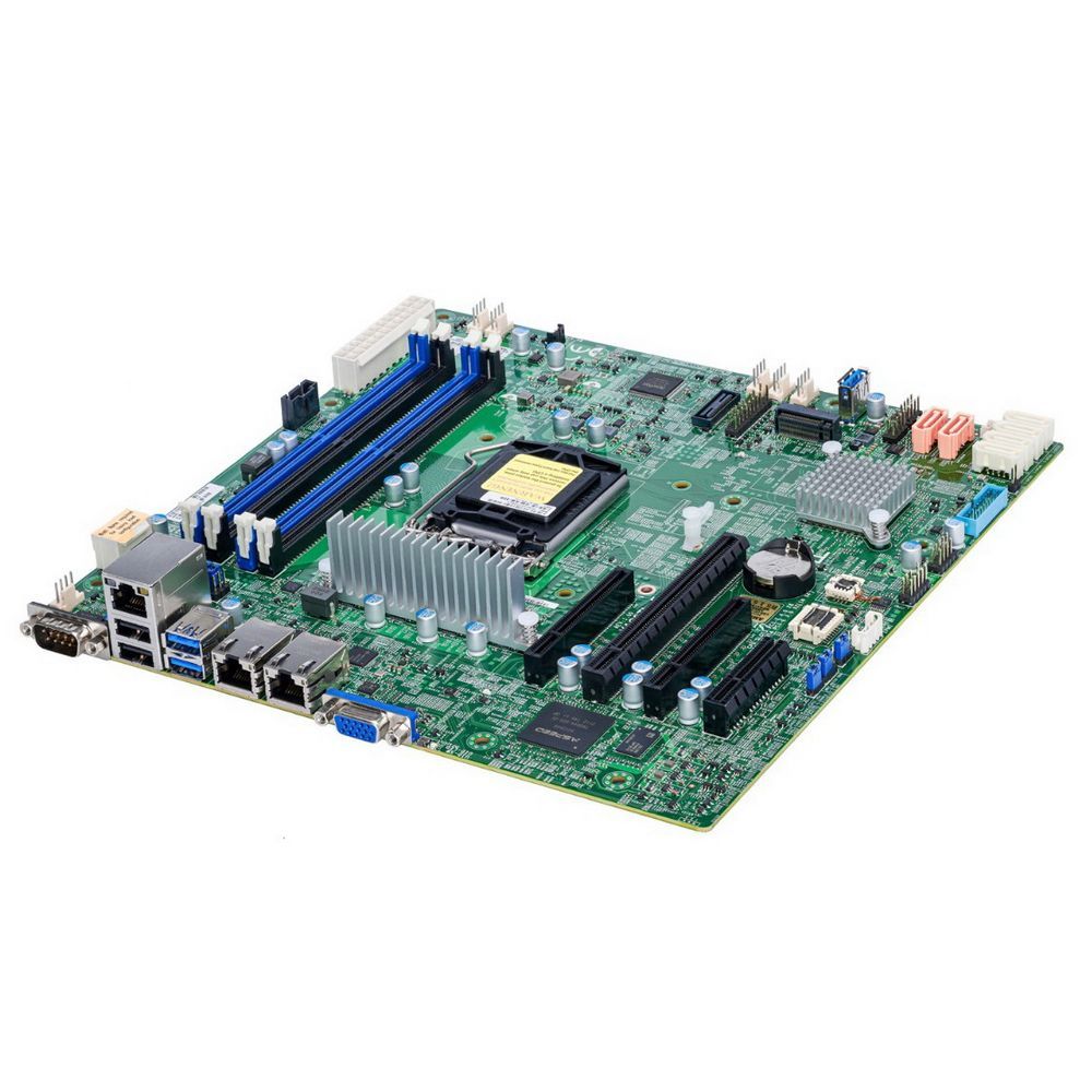 Материнская плата SuperMicro MBD-X12STL-F-B Intel® Xeon® E-2300 Processor, 10th Generation Intel® Pentium® Processor, Single Socket LGA-1200 (Socket H5) supported,CPU supports Up to 95W TDP,Intel® C252,Up to 128GB Unbuffered ECC UDIMM,DDR4-3200MHz, in 4 D