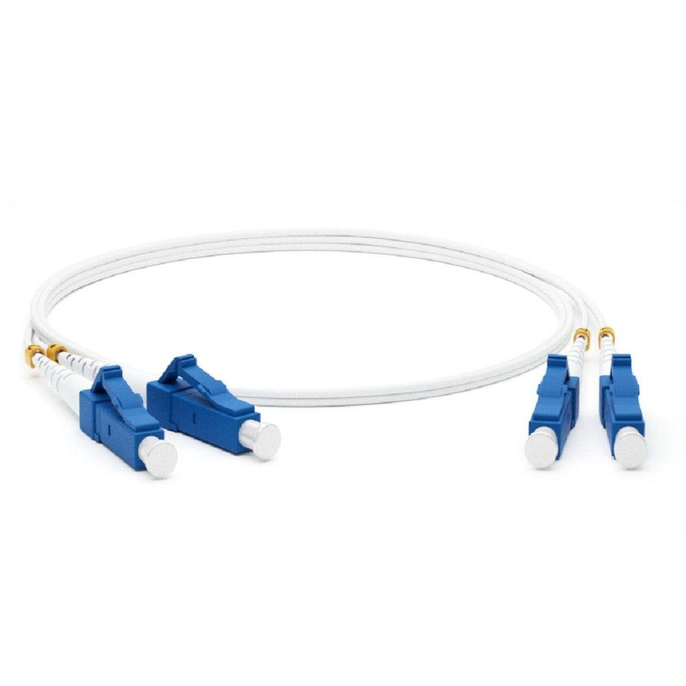 Hyperline FC-D2-9A1-LC/UR-LC/UR-H-1M-LSZH-WH Патч-корд волоконно-оптический (шнур) SM 9/125 (G.657), LC/UPC-LC/UPC, 2.0 мм, duplex, LSZH, 1м