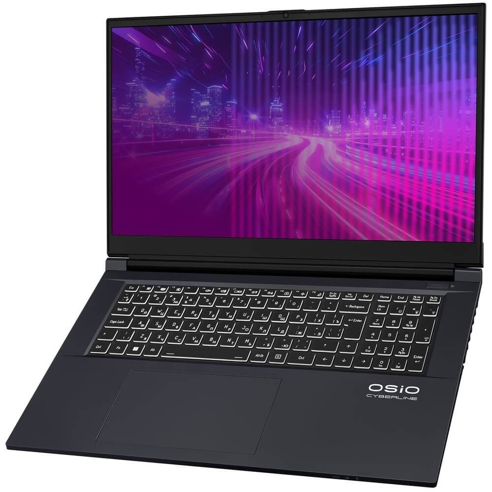 Ноутбук CyberLine C170i-002 17.3"(1920*1080 IPS (матовый, 144Hz) )/Intel Core i5 12600H(2.7Ghz)/16384Mb/512PCISSDGb/noDVD/Ext:nVidia GeForce RTX4050(6144Mb)/Cam/BT/WiFi/52.6WHr/war 1y/2.4kg/Space Gray/noOS + не МПТ