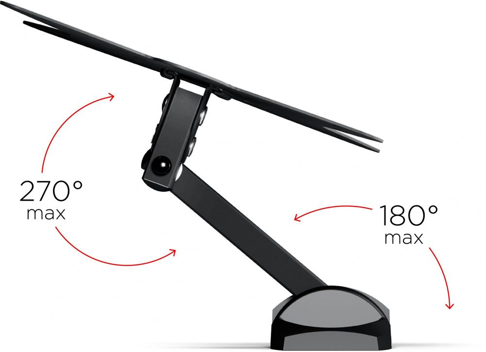 Кронштейн для телевизора Holder LCDS-5037 металлик 19"-50" макс.30кг настенный поворот и наклон