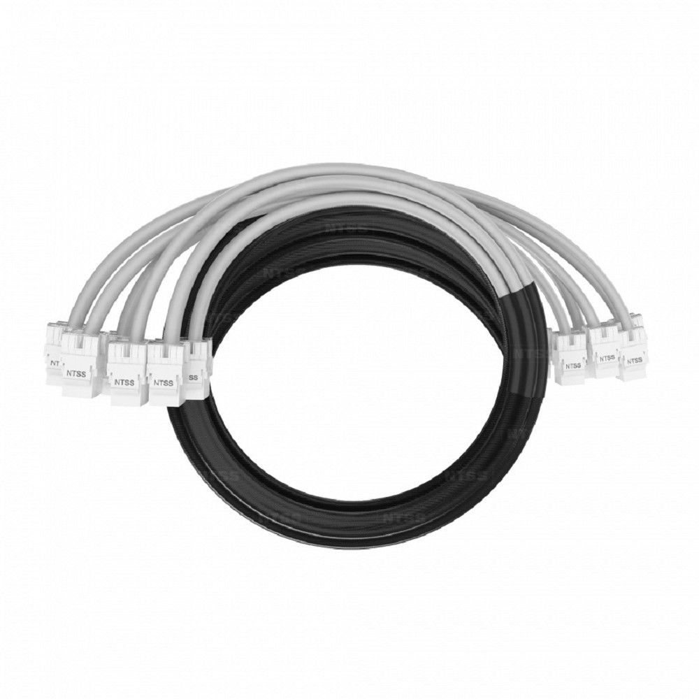 NTSS Кабельная сборка NTSS PREMIUM 6pc, UTP CAT5e, оконцована разъемами KEYSTONE RJ45 UTP CAT5e, заделка в чулке, вывод 0.6м, длина 18м, LSZH, серый NTSS-PC-PM-6-UTP-RJ45KJ-5e-S-0.6-18.0-LSZH-GY