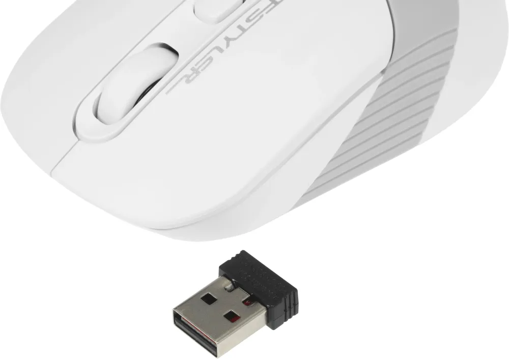 Мышь A4Tech Fstyler FG10 белый/серый оптическая 2000dpi беспров. USB 3but (FG10 WHITE)