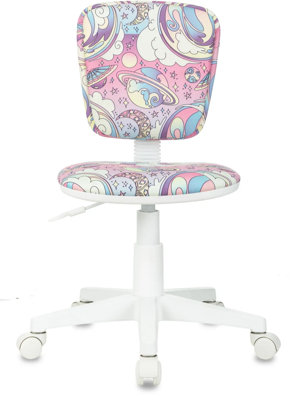 Кресло детское Бюрократ CH-W204NX мультиколор луна розовая крестов. пластик пластик белый