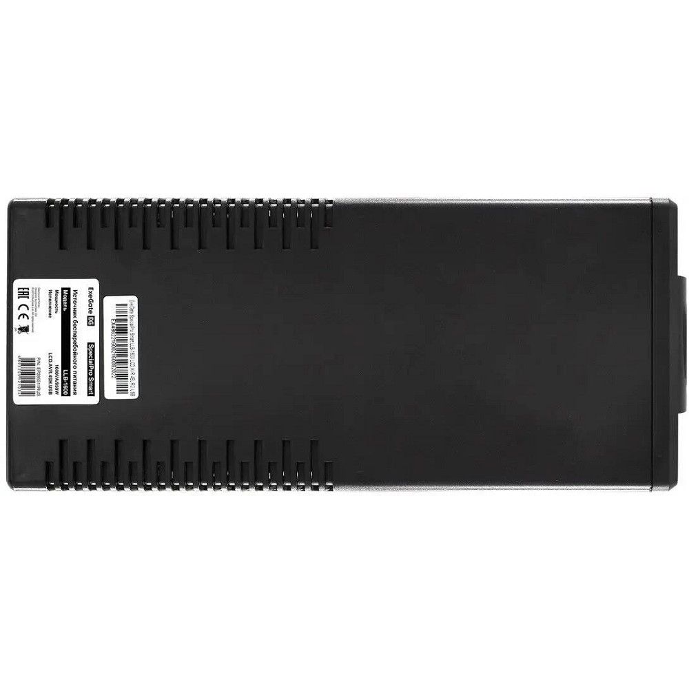 Exegate EP285511RUS ИБП ExeGate SpecialPro Smart LLB-1600.LCD.AVR.EURO.RJ.USB <1600VA/950W, LCD, AVR, 4 евророзетки, RJ45/11, USB, Black>