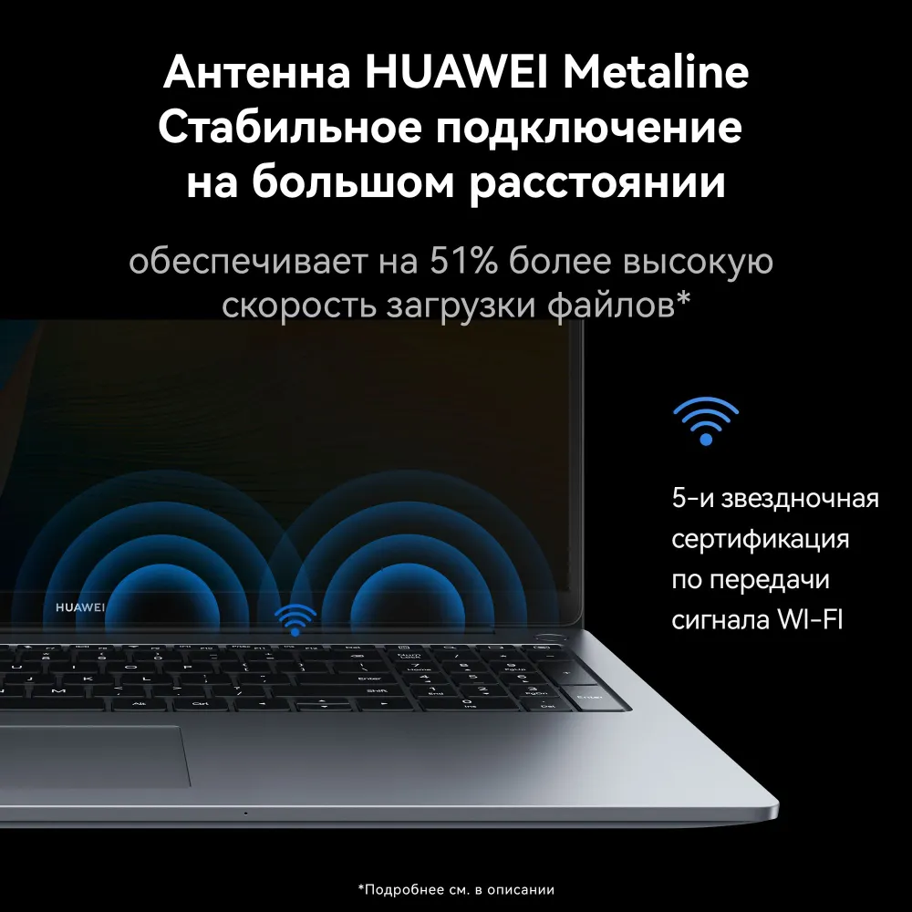 Ноутбук Huawei MateBook D 16 MCLG-X Core i5 13420H 8Gb SSD512Gb Intel UHD Graphics 16" IPS (1920x1200) Windows 11 Home grey space WiFi BT Cam (53014CNC)