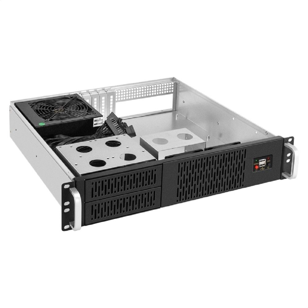 Exegate EX297154RUS Серверный корпус ExeGate Pro 2U400-02 <RM 19", высота 2U, глубина 400, БП 600PPH-SE, USB>