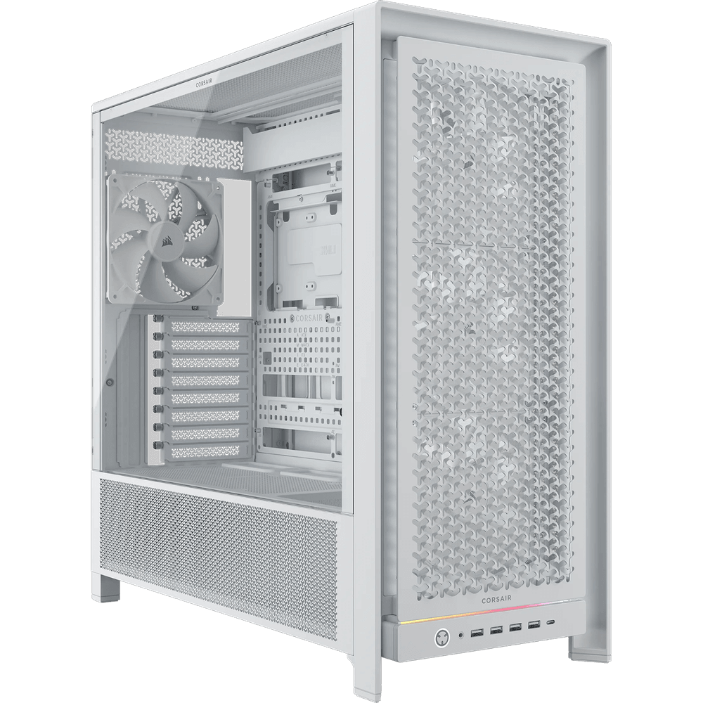 Корпус без блока питания/ Case Corsair Frame 5000D RS High-Airflow, Midi-Tower, TG, 4x140mm, 4xUSB-A 3.2, 1xUSB 3.2 Type-C, E-ATX, ATX, mATX, mITX White