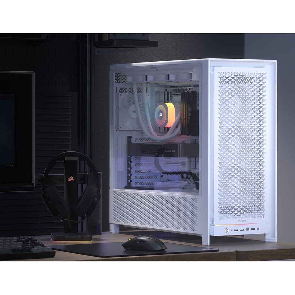 Корпус без блока питания/ Case Corsair Frame 5000D RS High-Airflow, Midi-Tower, TG, 4x140mm, 4xUSB-A 3.2, 1xUSB 3.2 Type-C, E-ATX, ATX, mATX, mITX White
