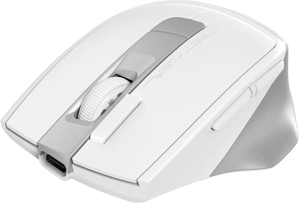 Мышь Wireless A4Tech Fstyler FG45CS Air2 белый/серебристый оптическая (2000dpi) silent USB для ноутб