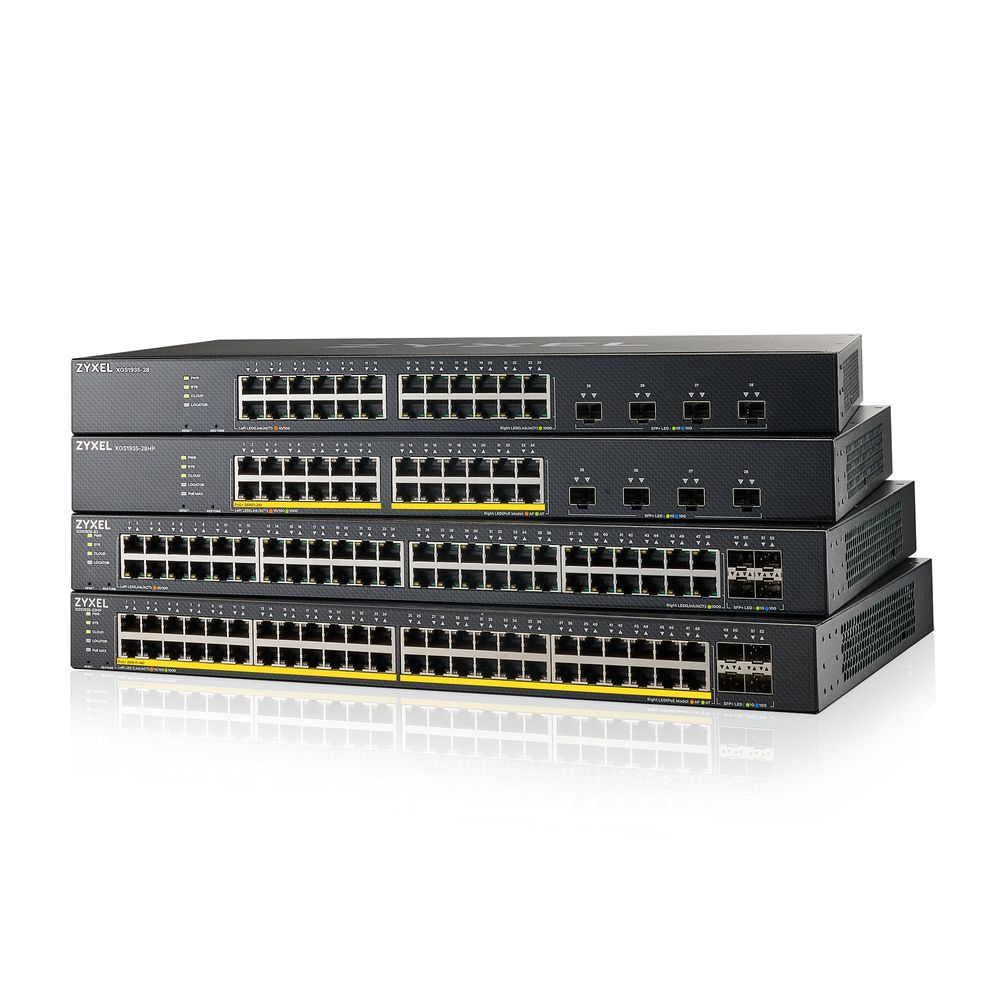Коммутатор Zyxel NebulaFlex XGS1935-28HP-EU0101F (L2+) 24x1Гбит/с 4SFP+ 24PoE+ 375W управляемый