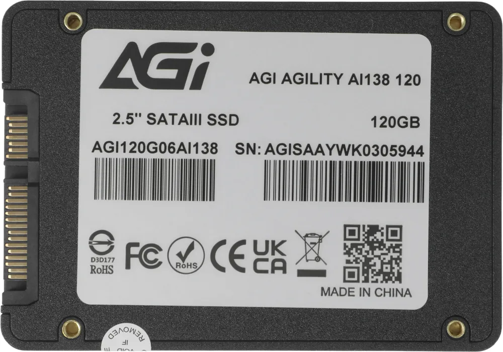 Накопитель SSD AGi SATA-III 120GB AGI120G06AI138 AI138 2.5"
