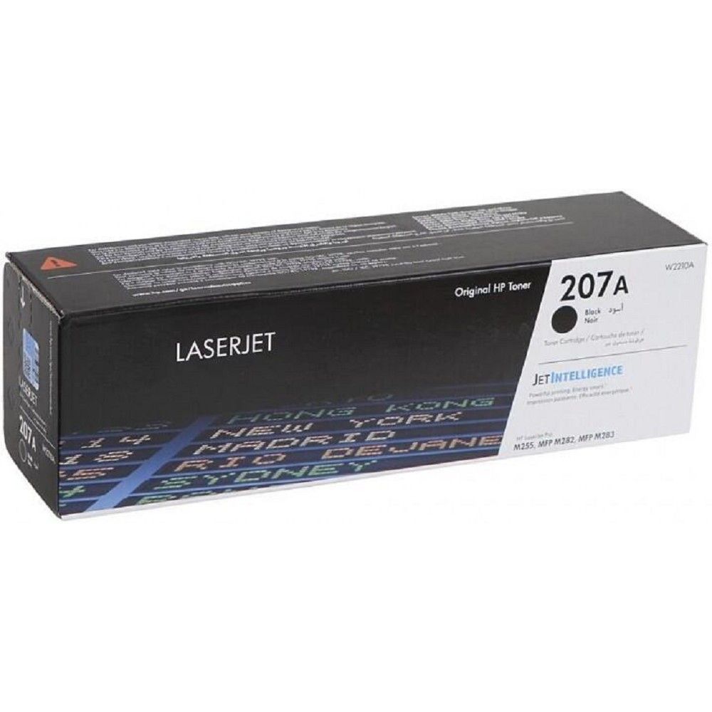 Картридж лазерный HP 207A W2210A черный бар.в компл. (1350стр.) для HP M255/MFP M282/M283