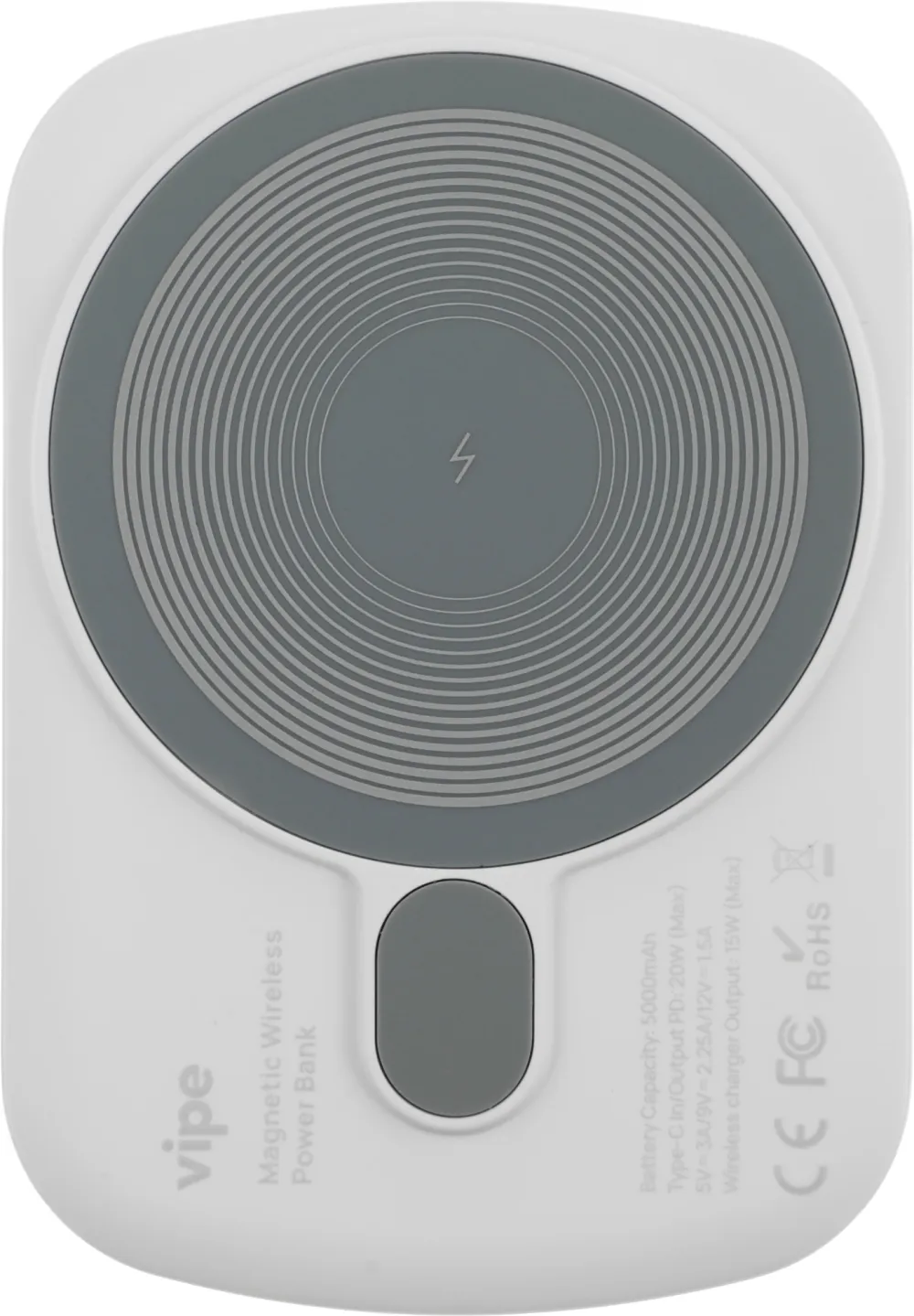 Мобильный аккумулятор Vipe Jake 5000mAh PD 20W 3A USB-C беспров.зар. белый (VPPBJAKE5KSTWH)
