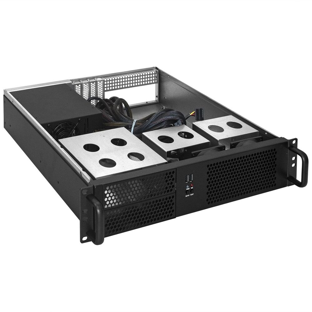 Exegate EX264959RUS Серверный корпус Exegate Pro 2U390-04 <RM 19",  высота 2U, глубина 390, БП 600ADS, USB>