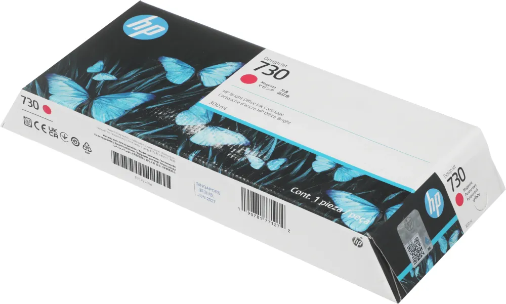 Картридж струйный HP 730 P2V69A пурпурный (300мл) для HP DJ T1700