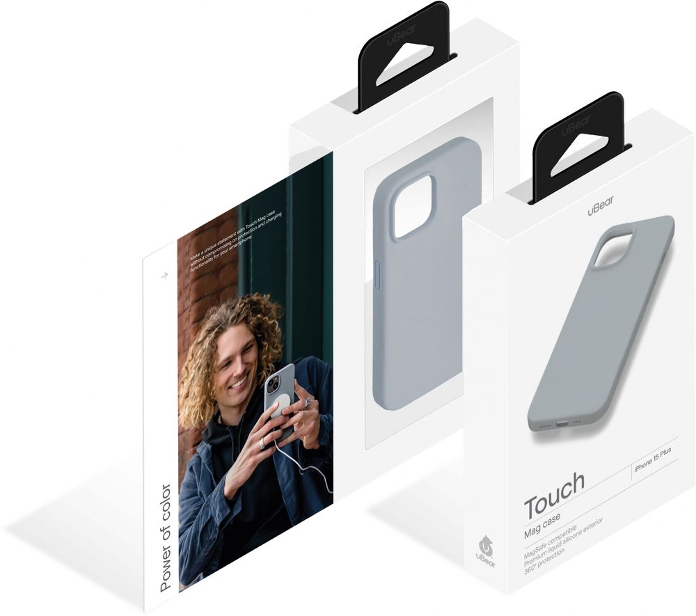 Чехол (клип-кейс) uBear для Apple iPhone 15 Plus Touch Mag Case with MagSafe серый (CS272MG67TH-I23M)