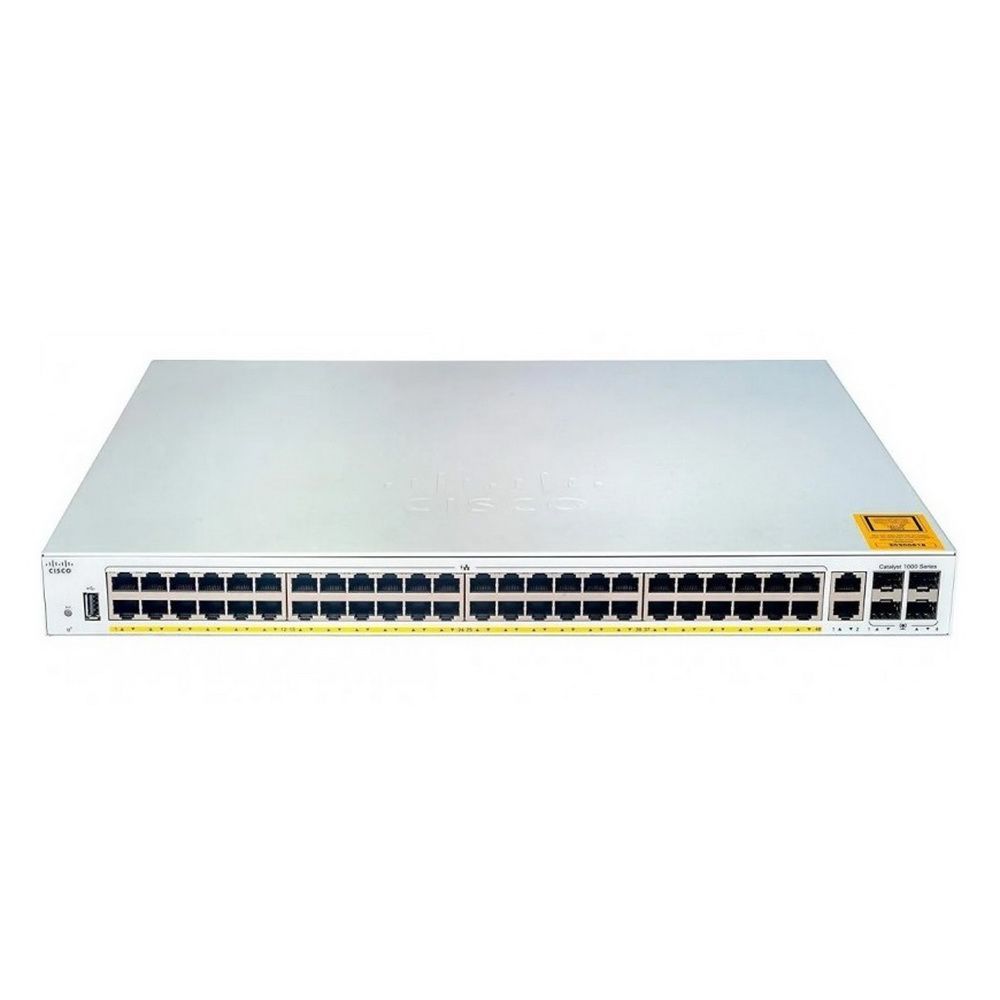 Коммутатор CISCO Catalyst 1000 48x 10/100 RJ-45 PoE+, 2x SFP/RJ-45 combo and 2 SFP uplinks, PoE+ 370W, C1000FE-48P-4G-L