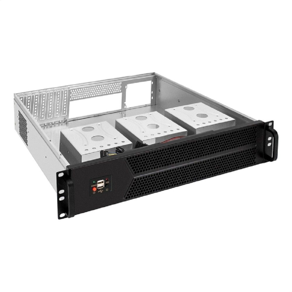 Exegate EX297728RUS Серверный корпус ExeGate Pro 2U450-06 <RM 19", высота 2U, глубина 450, без БП, 2*USB>