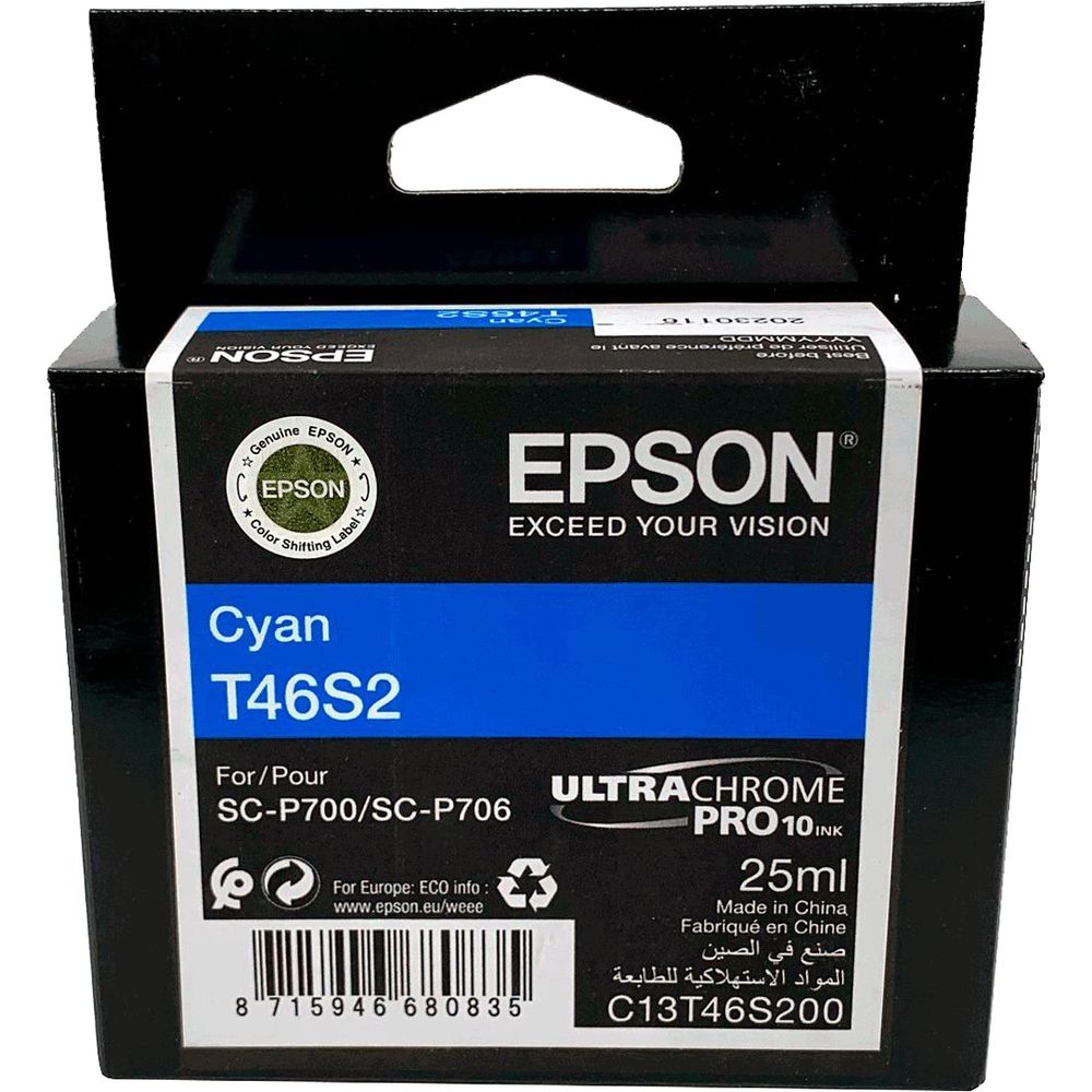 EPSON C13T46S200  картридж для SC-P700 голубой 25 мл. (LFP)