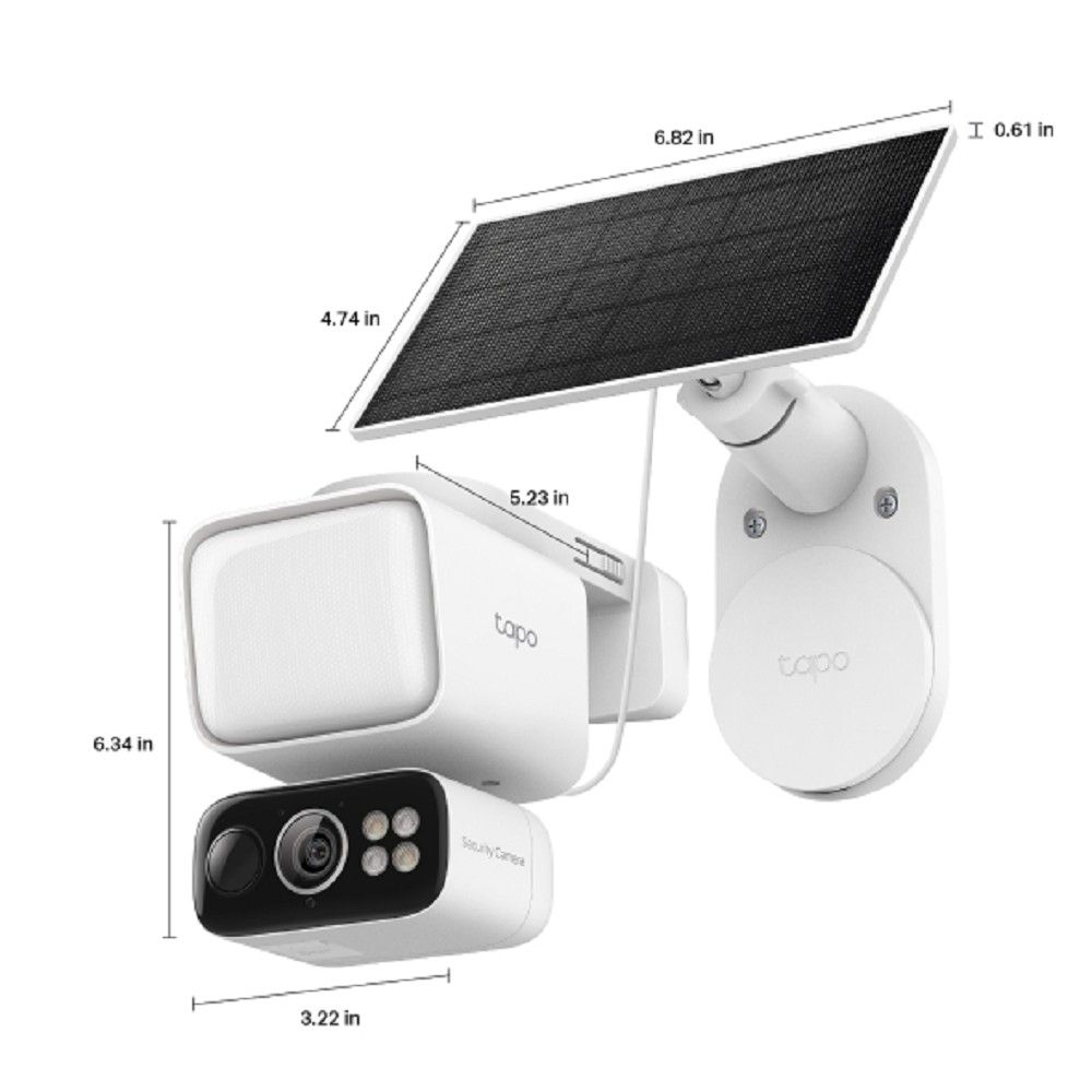 TP-Link Tapo C615F KIT Комплект умной поворотно-наклонной камеры с прожектором и солнечной панелью