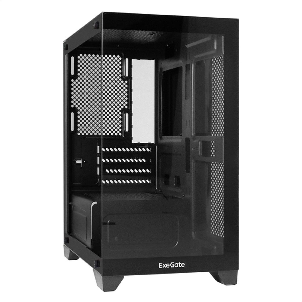 ExeGate EX299571RUS i3 SEA LE-NPX650 (mATX, БП 650NPX, 1*USB+1*USB3.0, HD аудио, черный, передняя и боковая панели - закаленное стекло)