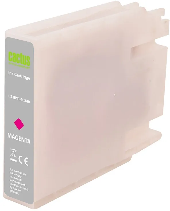 Картридж струйный Cactus CS-EPT04B340 T04B3 пурп.пигм. (54мл) для Epson WorkForce Pro WF-C8190, WF-C8690 с чипом