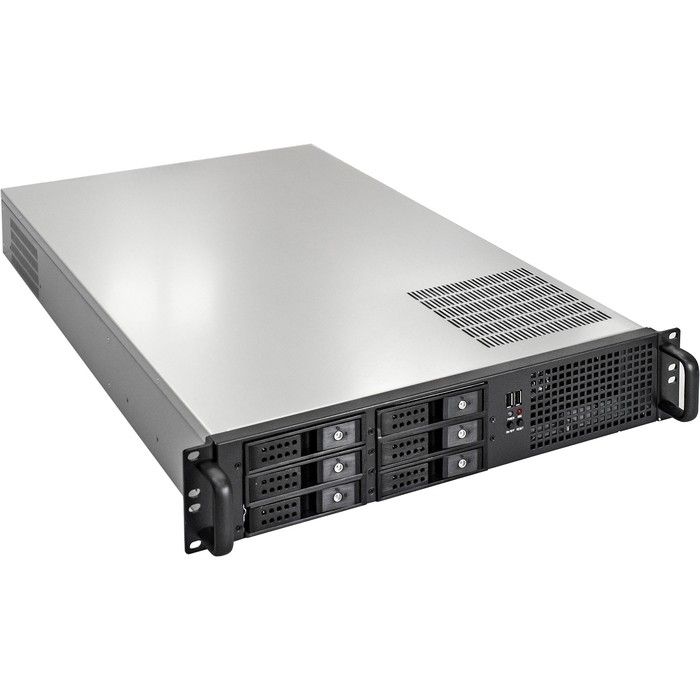 Exegate EX293356RUS Серверный корпус ExeGate Pro 2U660-HS06 <RM 19", высота 2U, глубина 660, БП 1200ADS, 6xHotSwap, USB>