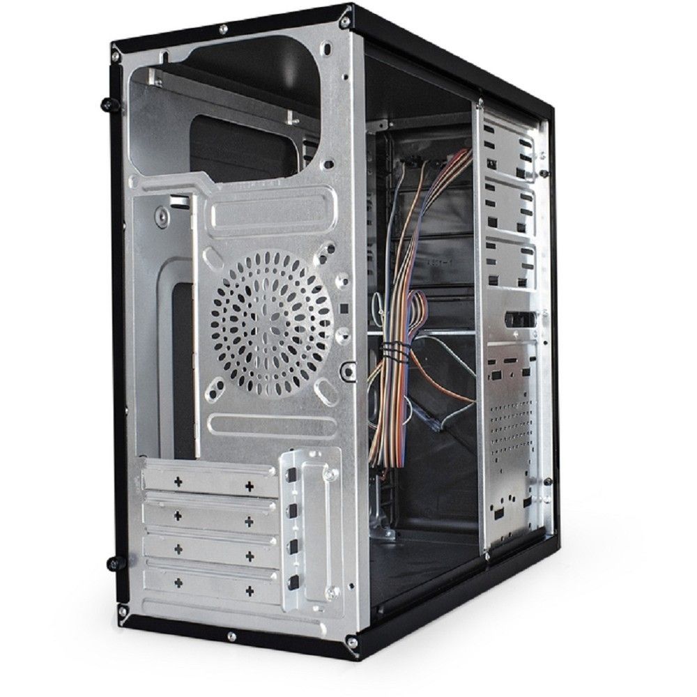 Exegate EX299278RUS Корпус Minitower ExeGate BA-201-UNS450 (mATX, БП UNS450 с вент. 12см, 2*USB, аудио, черный)