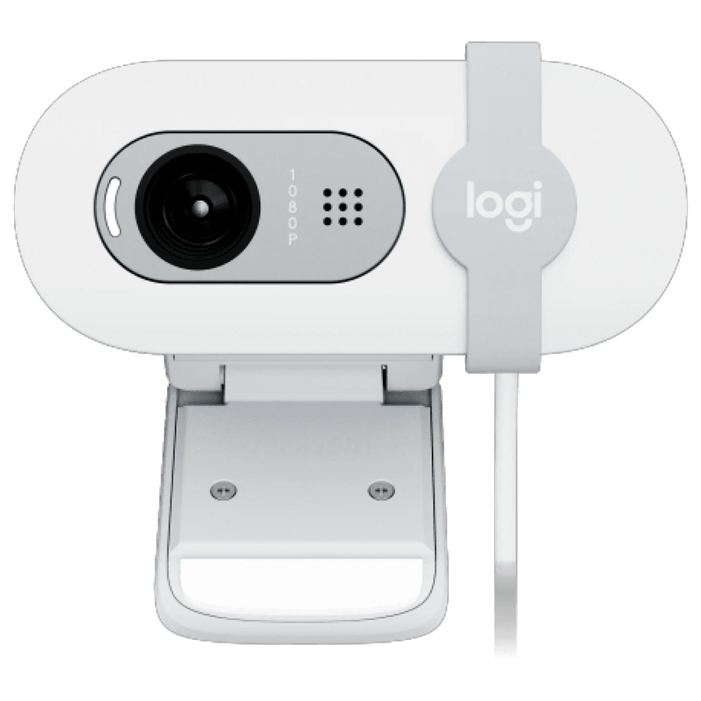 Веб-камера Logitech Webcam Brio 100, 1920x1080, OFF-WHITE, защитная шторка, [960-001617]