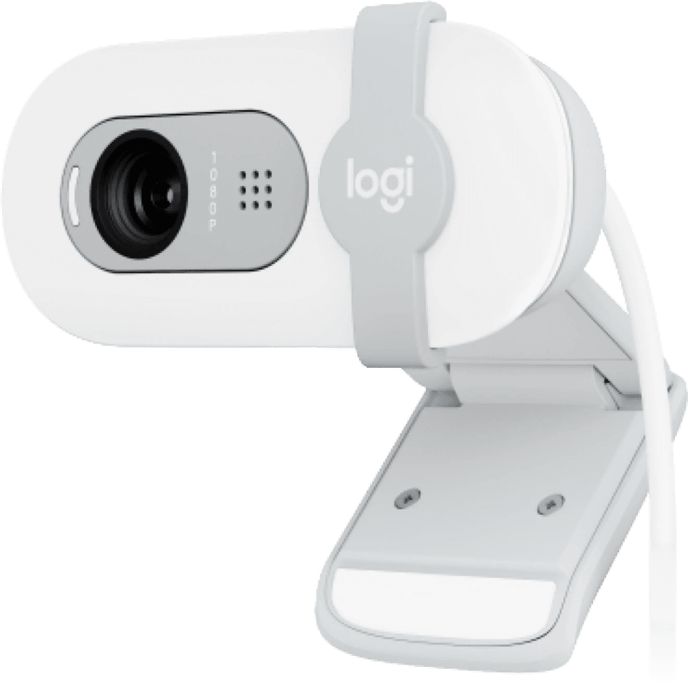 Веб-камера Logitech Webcam Brio 100, 1920x1080, OFF-WHITE, защитная шторка, [960-001617]
