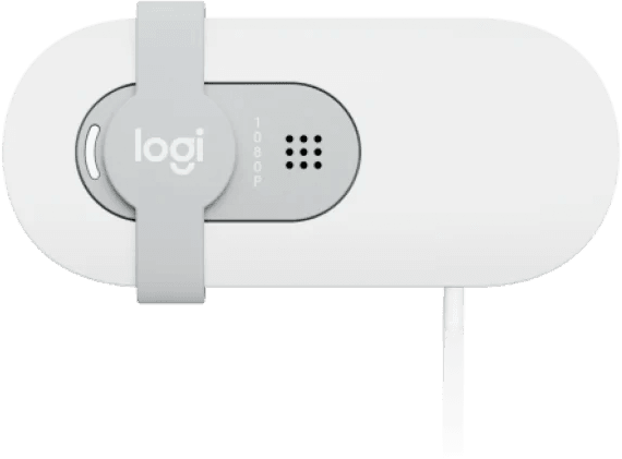 Веб-камера Logitech Webcam Brio 100, 1920x1080, OFF-WHITE, защитная шторка, [960-001617]