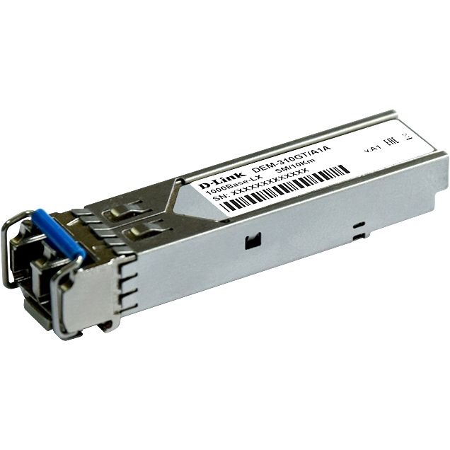 Трансивер D-Link 310GT/A1A SFP-трансивер с 1 портом 1000Base-LX для одномодового оптического кабеля (до 10 км)