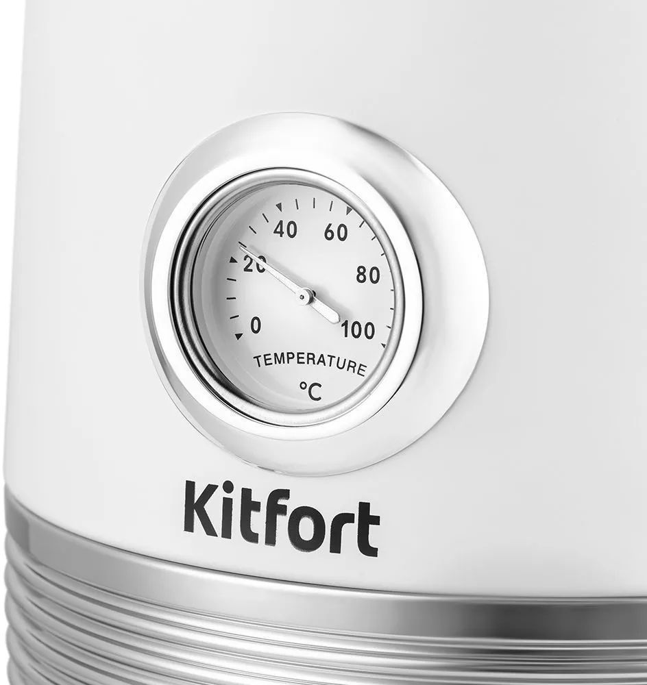 Чайник электрический Kitfort КТ-6603 1.7л. 2200Вт белый корпус: металл/пластик