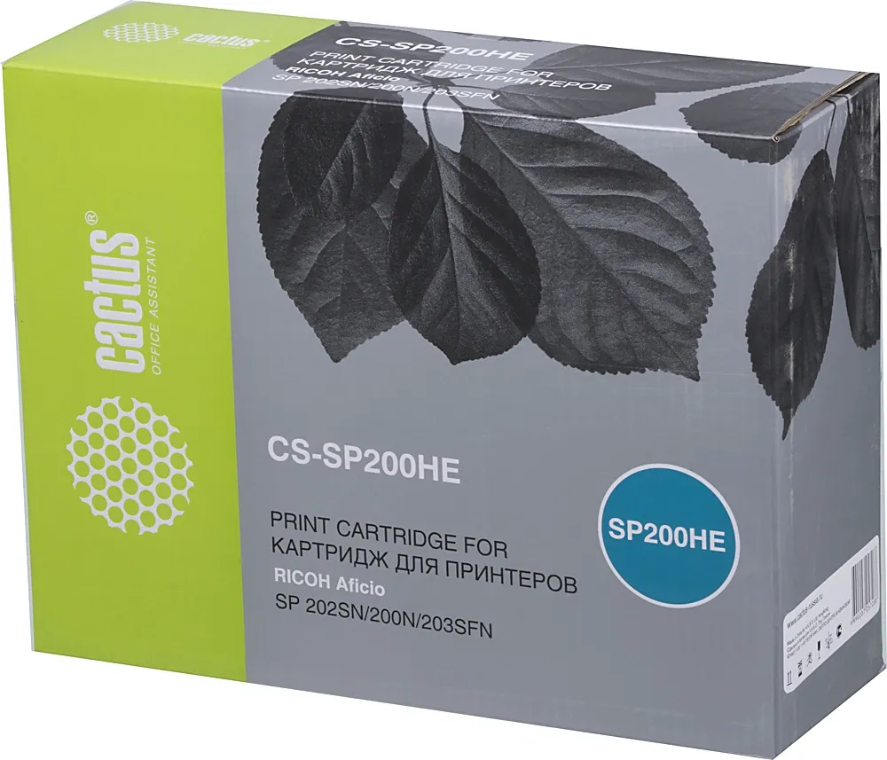 Картридж лазерный Cactus CS-SP200HE 407262 черный (2600стр.) для Ricoh SP 202SN/200N/203SFN