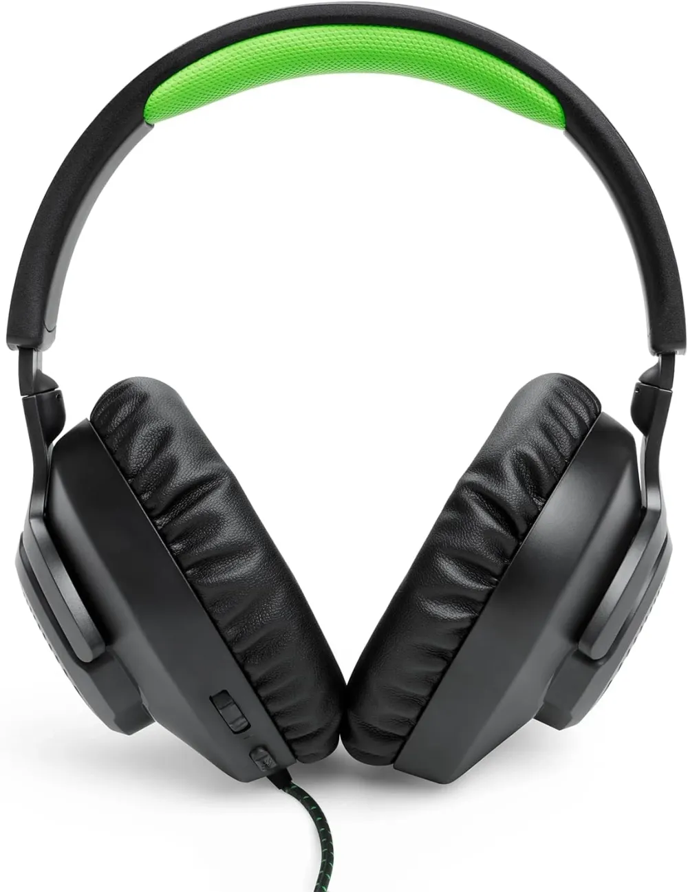 Гарнитура накладные JBL Quantum 100 1.2м черный/зеленый проводные оголовье (JBLQ100XBLKGRN)