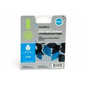 Картридж струйный Cactus CS-CD972 №920XL синий (14.6мл) для HP DJ 6000/6500/7000/7500 с чипом