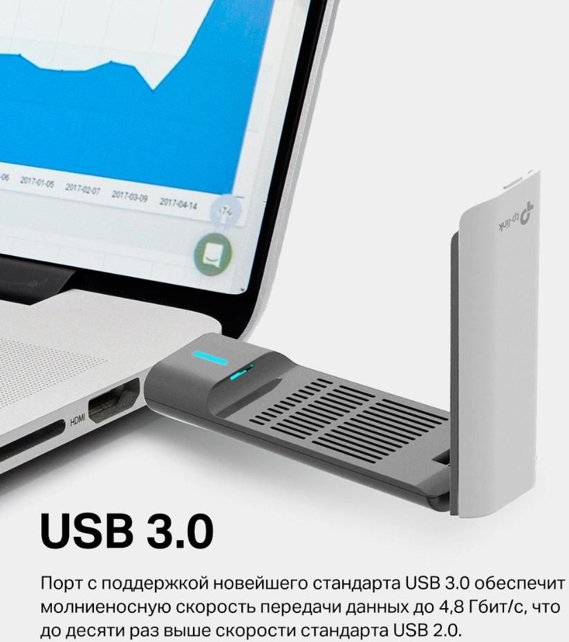 TP-Link Archer TX20UH Двухдиапазонный USB-адаптер высокого усиления с поддержкой Wi-Fi AX1800